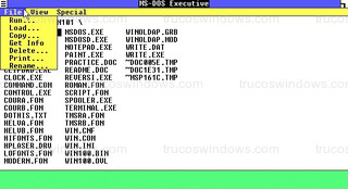 Windows 1.01 - Menú File
