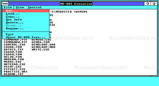 Windows 2.01 - Menú File