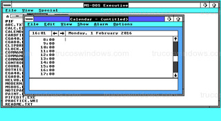 Windows 2.01 - Calendar
