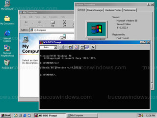 Windows 98 Second Edition - Información del sistema