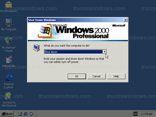 Windows 2000 - Shut down