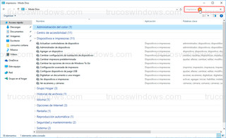 Windows 10 - Búsqueda personalizada