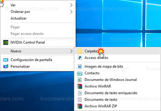 Windows 10 - Crear nueva carpeta