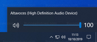 Windows 10 - Control de volumen