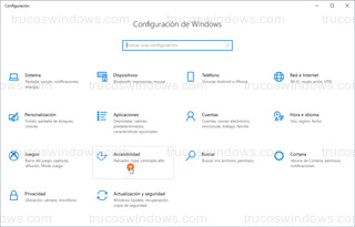 Configuración de Windows - Accesibilidad