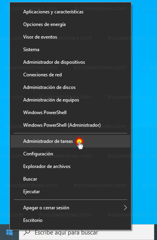 Windows 10 - Administrador de tareas