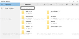 Windows 10 - Nuevo explorador de archivos