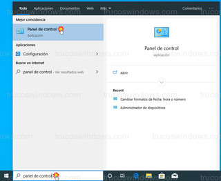 Windows 10 - Panel de control