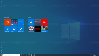 Windows 10 - Menú de Inicio pantalla completa