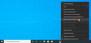 Barra de tareas de Windows - Mostrar el botón del teclado táctil