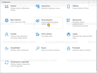 Configuración - Personalización