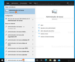 Windows 10 - Administrador de tareas