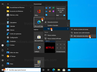 Windows 10 - Abrir ubicación de archivo