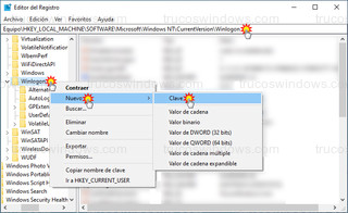 Editor del Registro - Ruta Winlogon