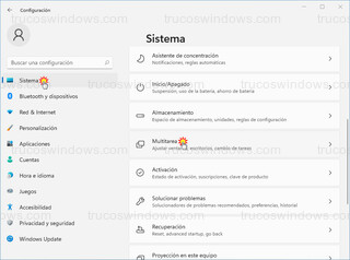 Windows 11 - Sistema > Multitarea