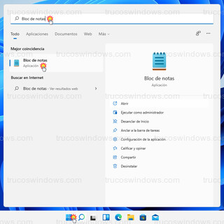 Windows 11 - Bloc de notas