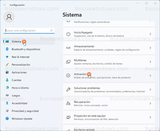 Sistema - Activación