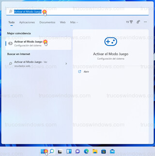 Windows 11 - Activar el Modo Juego