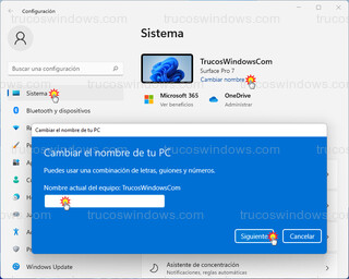 Sistema - Cambiar el nombre de tu PC