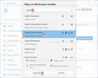 Elige un idioma para instalar - English (United States)