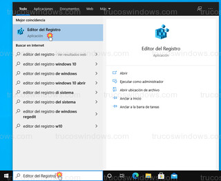 Windows 10 - Editor del Registro