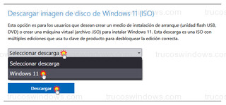 Microsoft - Descargar imagen de disco de Windows 11 (ISO)