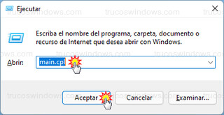 Windows 11 > Ejecutar - main.cpl