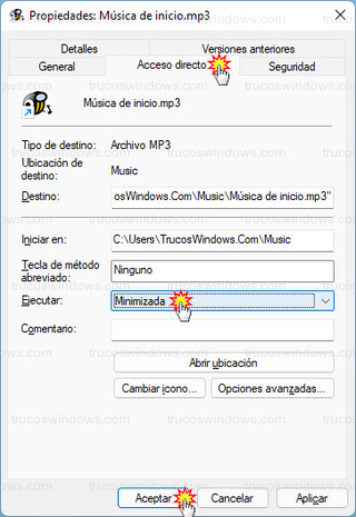 Windows 11 - Ejecutar mp3 minimizado