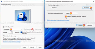 Windows 11 - Configuración del protector de pantalla de fotografías