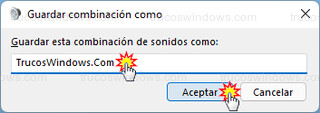 Windows 11 - Guardar combinación de sonidos como