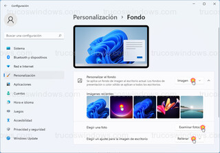 Personalizar el fondo - Imagen