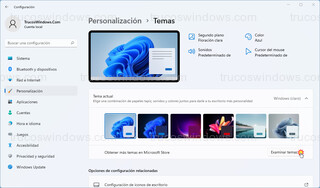 Windows 11 - Obtener más temas en Microsoft Store