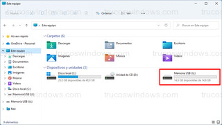 Windows 11 - Cambiada unidad E: por U: