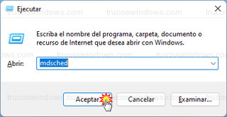 Windows - Ejecutar mdsched