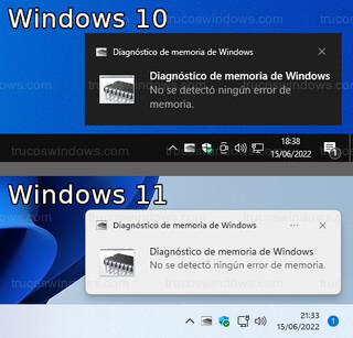 Windows - Resultados en un icono con un globo