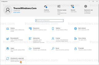 Configuración de Windows - Actualización y seguridad (W10)