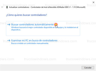 Administrador de dispositivos - Buscar controladores automáticamente (W10)