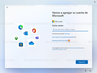 Instalar Windows Pro - Opciones de inicio de sesión