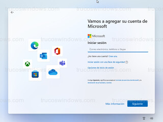 Instalar Windows Home - Vamos a agregar su cuenta de Microsoft