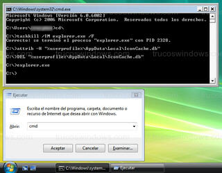 Windows Vista - Reiniciar cache de iconos en Windows Vista