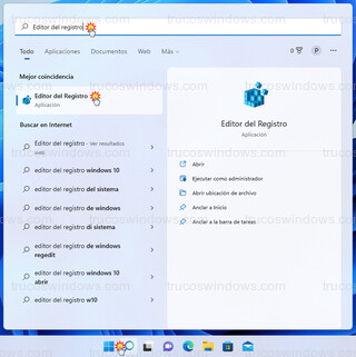 Windows 11 - Editor del Registro