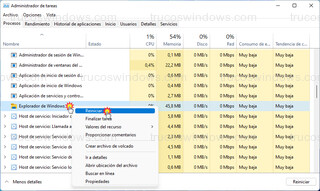 Administrador de tareas - Explorador de Windows