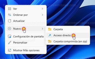 Windows 11 - Nuevo > Acceso directo