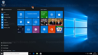 Windows 10 - Menú de inicio ajuste vertical