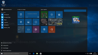 Windows 10 - Menú de inicio colocar baldosa