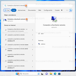Windows 11 - Conexión a Escritorio remoto
