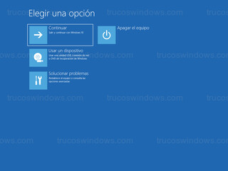 Windows 10 > Sin arrancar - Entorno de recuperación de Windows (WinRE)