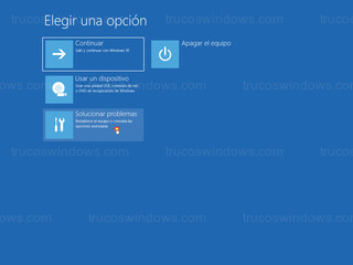 Entorno de recuperación de Windows (WinRE) - Solucionar problemas