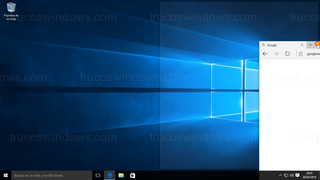 Windows 10 - Ventana posición derecha con marco transparente