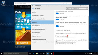 Windows 10 - Escritorios virtuales - barra de tareas